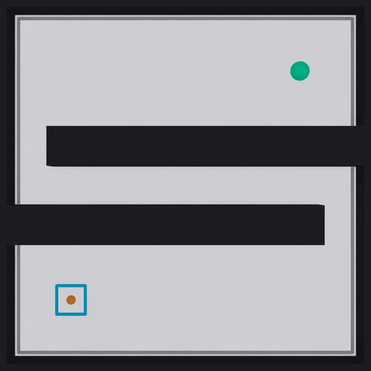 Serpentine N-shaped maze