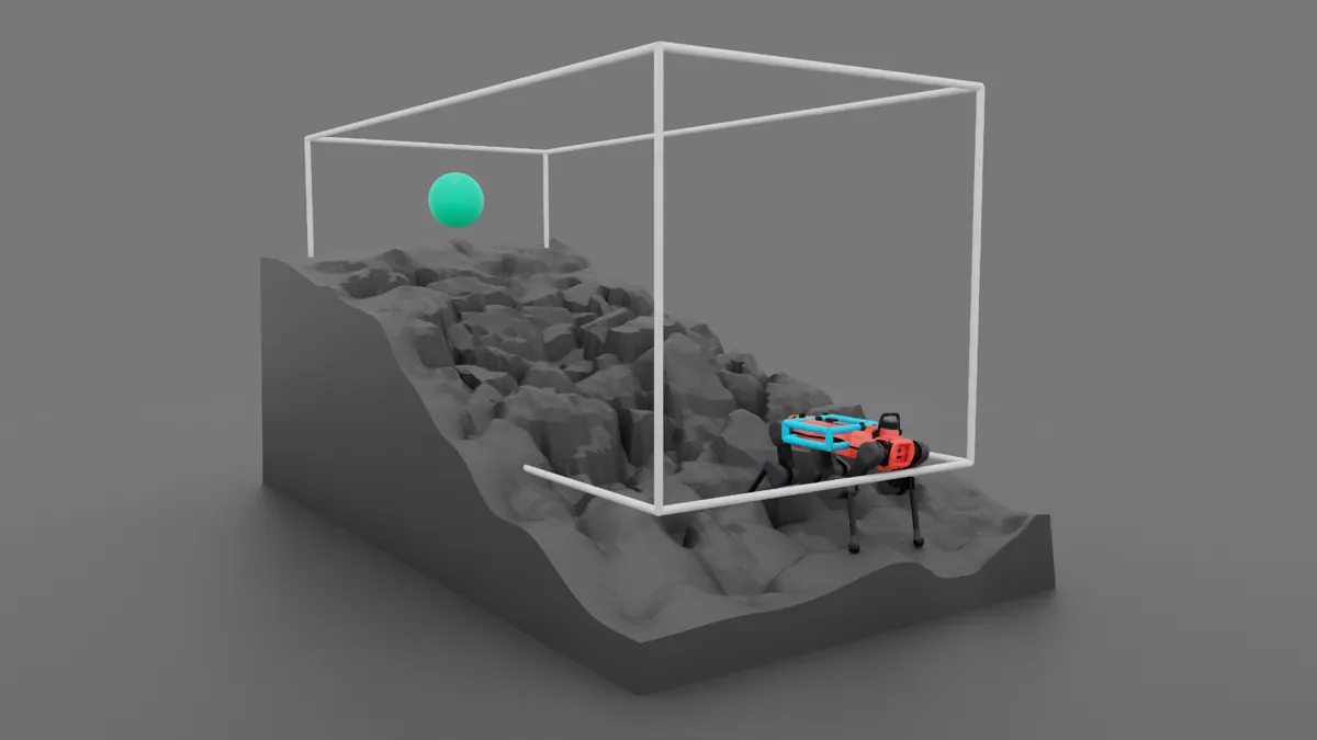 Scanned steep rocky slope